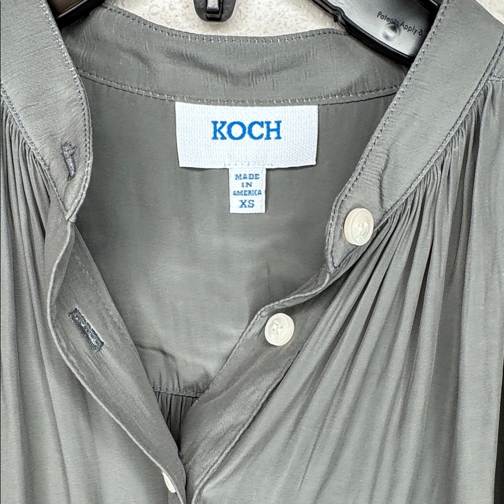KOCH Fern Pullover Boho Crotchet Charcoal / Greige Relaxed Blouse - XS - Picture 14 of 14